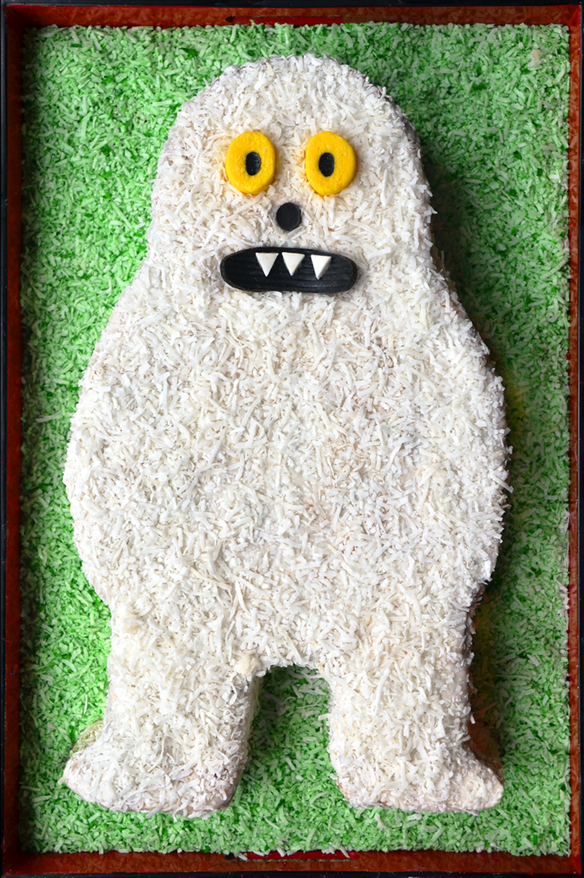 Abominable snowman cake. One Equals Two