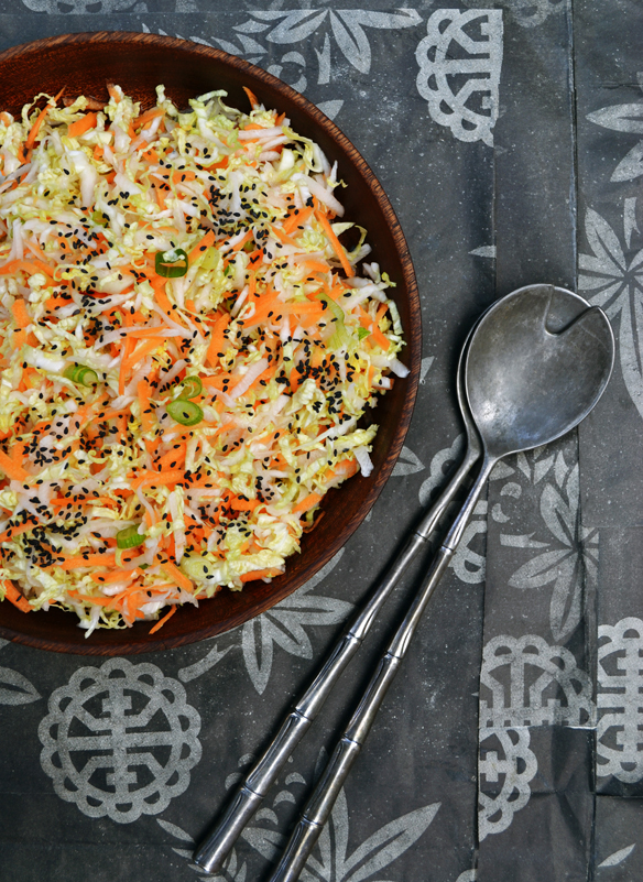 Kimchi coleslaw with daikon. One Equals Two.